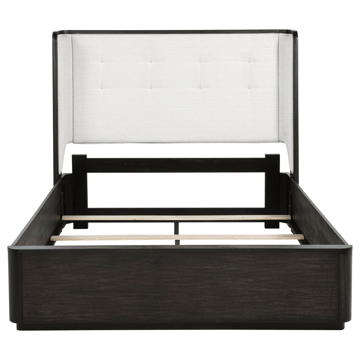 Leandro 55-inch Queen Wingback Bed Burnished Black