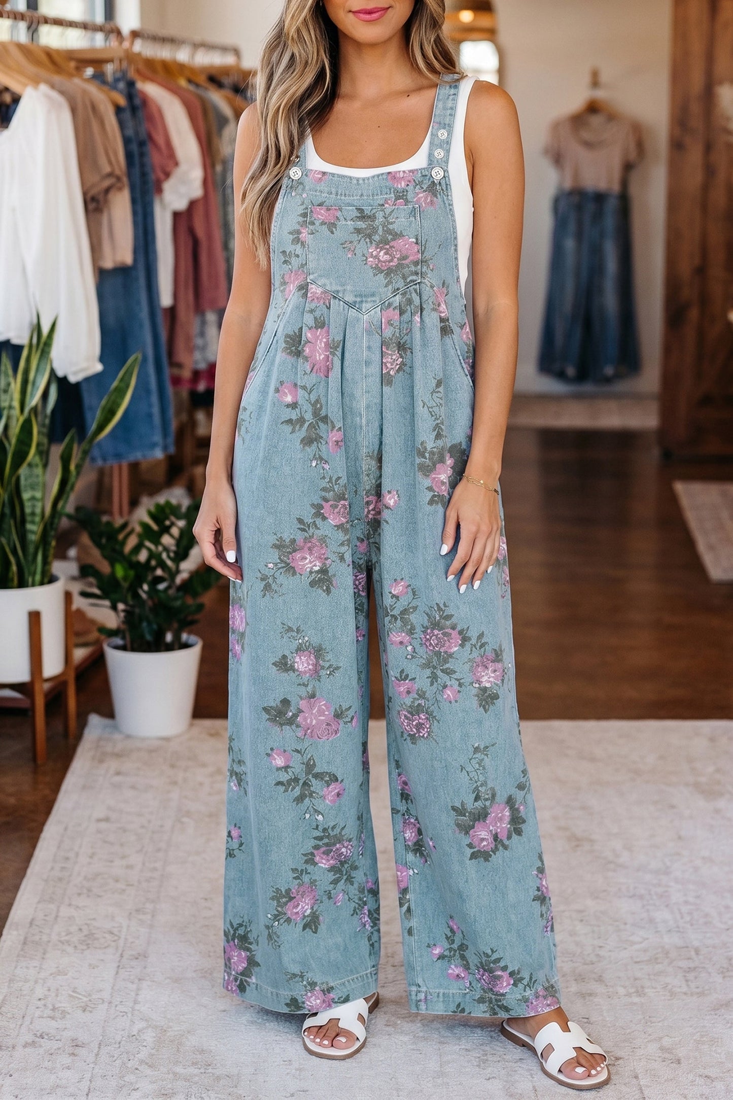Olivia Waist Wide Leg Jumpsuit