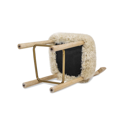 Arden 27.5 Genuine Fur Counter Height Bar Stool