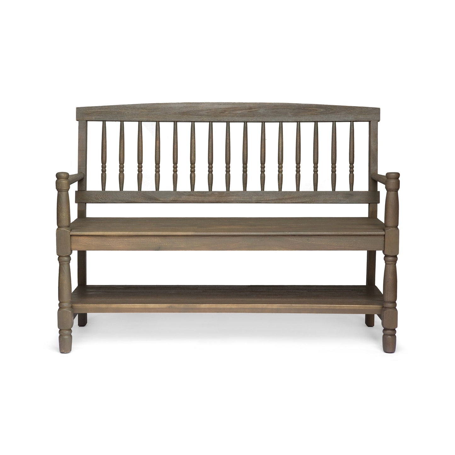 Imperial Bench With Built-In Shelf