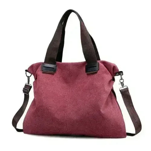 Casual Canvas Large Shoulder Bag For Young Women