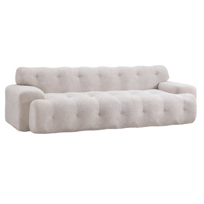 88 in. Cloud 3 Seater Chenille Sofa with Button Tufted Upholstered Couch