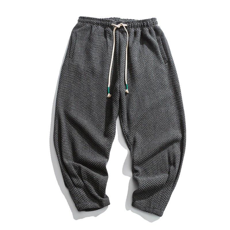 Retro-textured Woolen Thickened Casual Pants