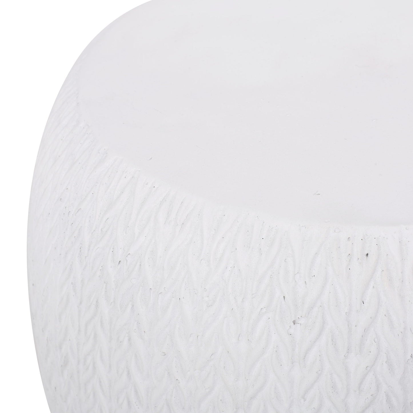 Outdoor Lightweight Concrete Side Table - Antique White