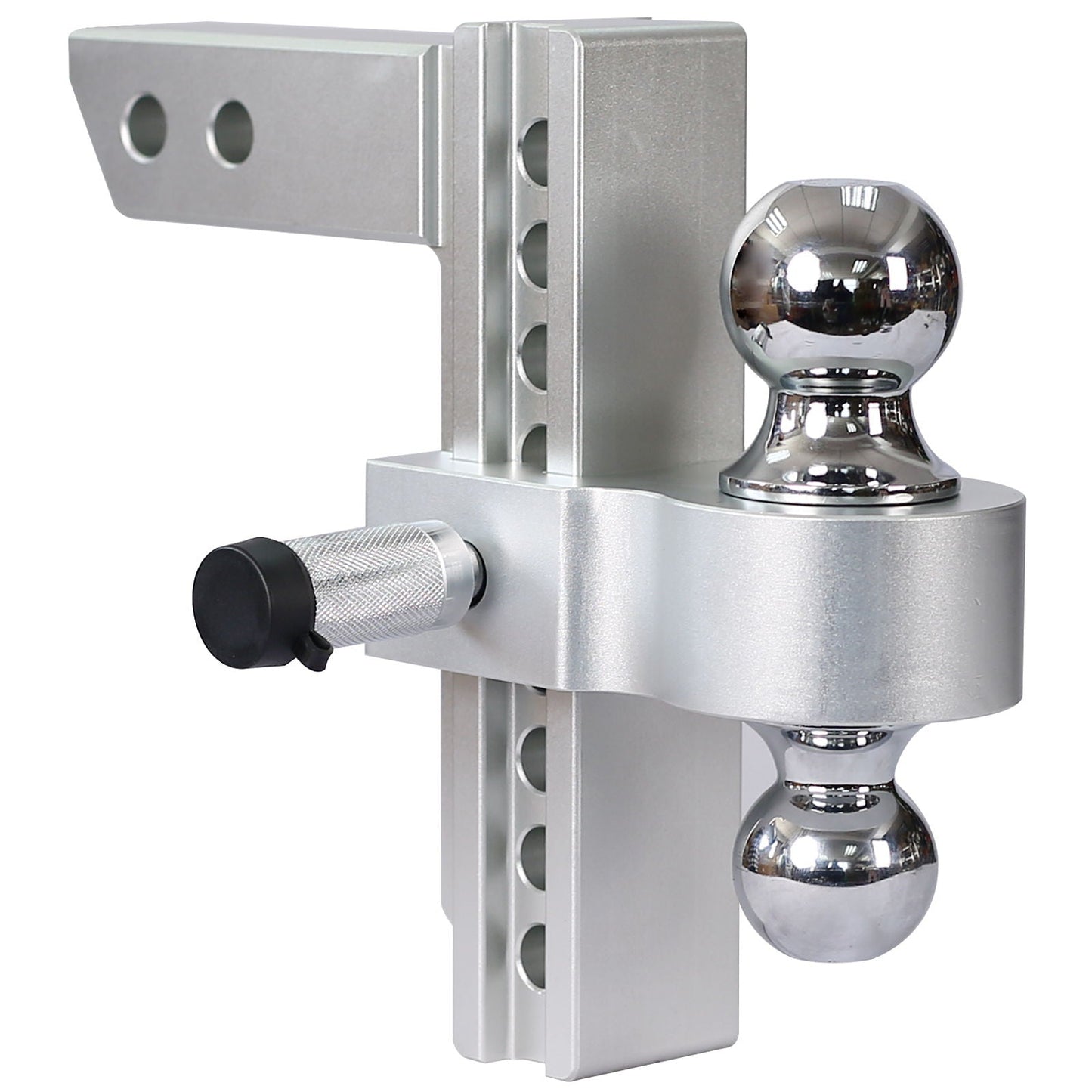 Alu - Adjustable Trailer Drop Hitch 2" Receiver 8" Adjustable - Silver