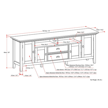 Redmond - Handcrafted TV Media Stand