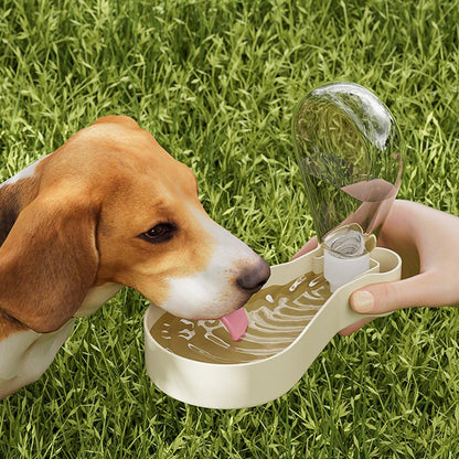 Pet Water Feeder Pet Hydration On-the-go Portable 2-in-1 Pet Water Bottle Food Container For Outdoor Travel Chicken Drumstick