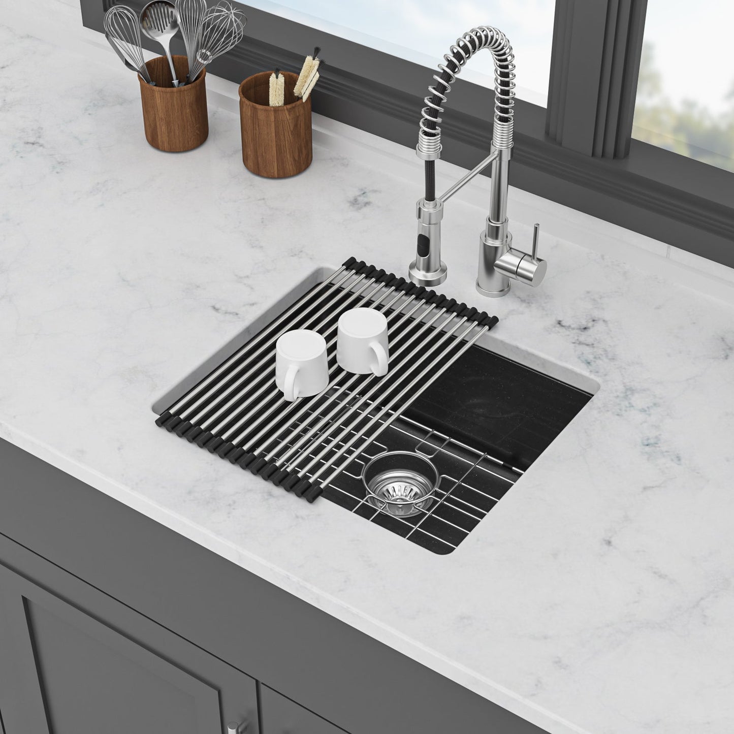 Quartz Kitchen Sink - 21" x 18" x 9.65"