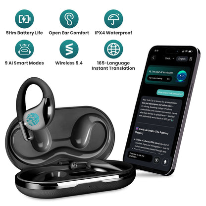 AI Translation Earbuds with 165 Languages & Real-Time Audio