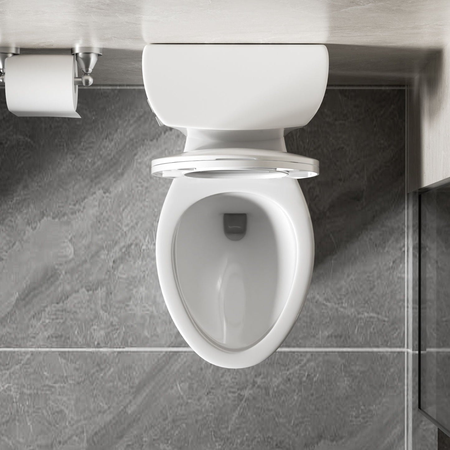 Gloss 2 Piece Toilet With 1.28 Gpf Tornado Flush, Rimless Bowl, Soft Closing Seat - Gloss White