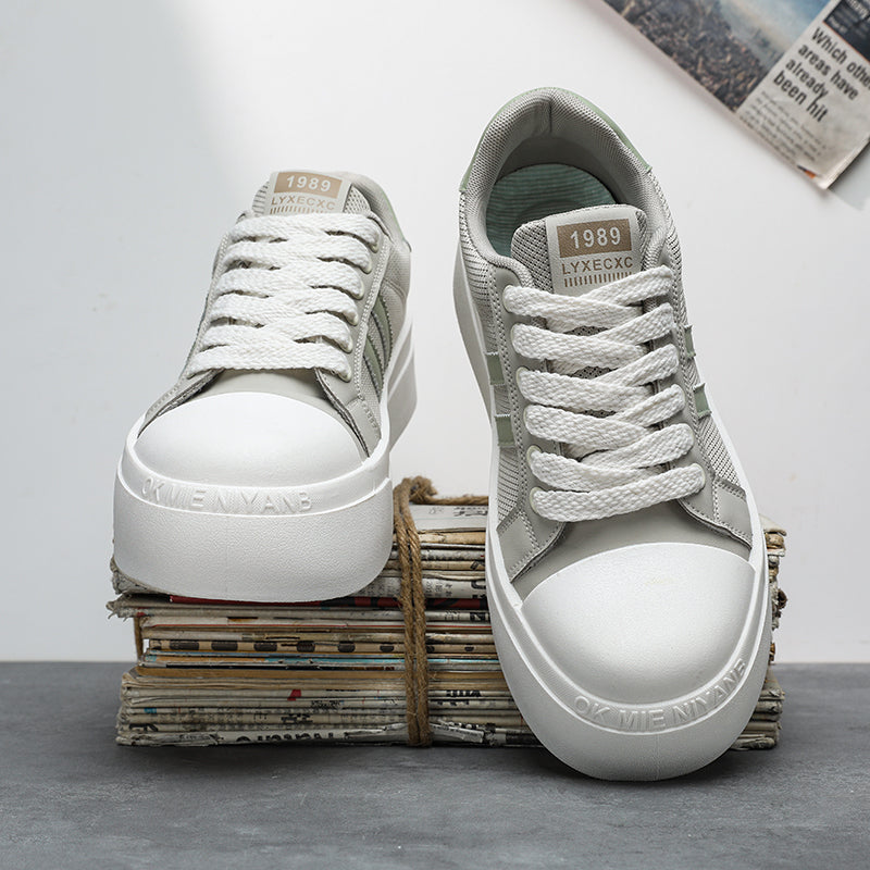 2026 New Height Increasing Men's Shoes, Summer Breathable Casual Platform Sneakers, Versatile Trendy Work Shoes