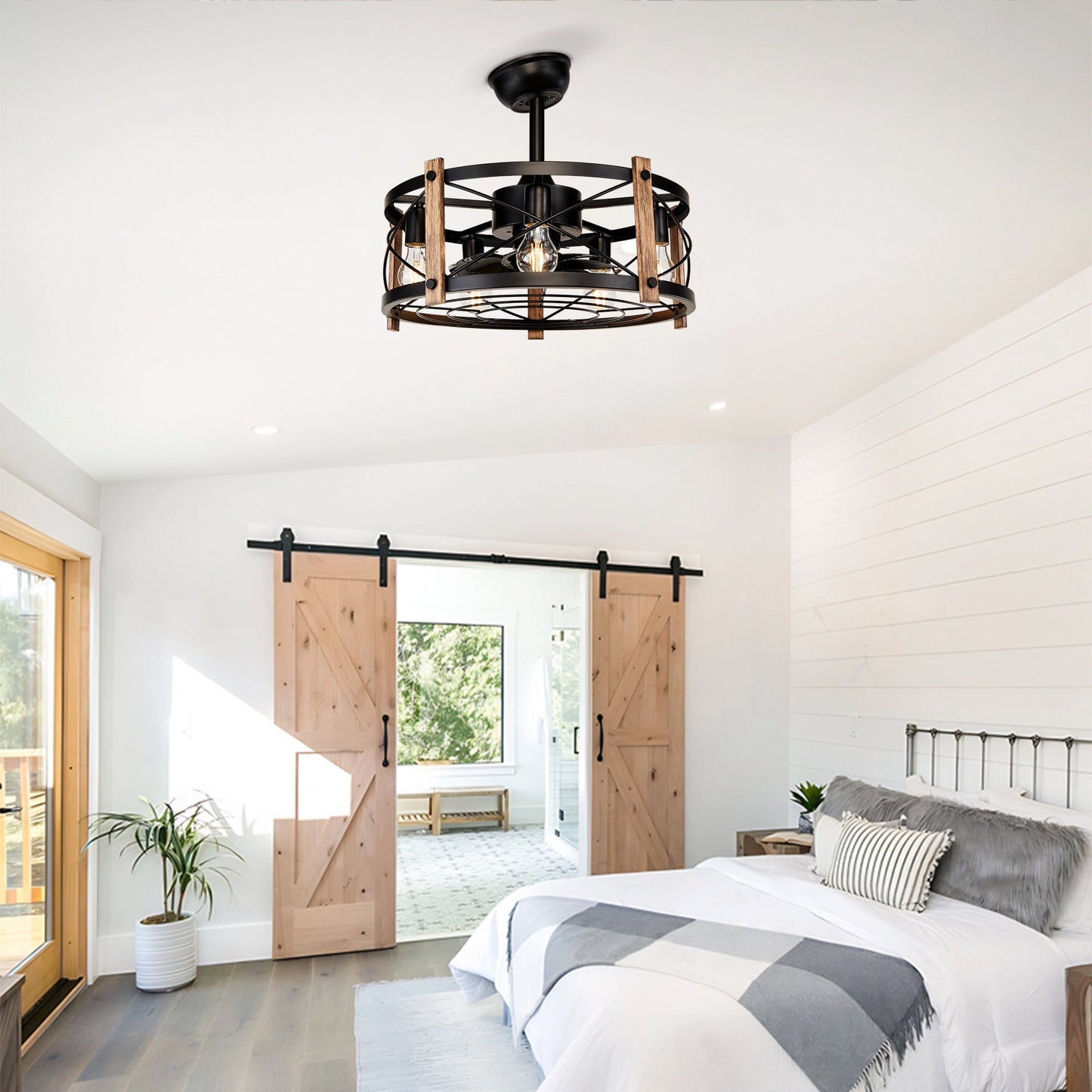 20'' Cage Ceiling Fan With Remote Control