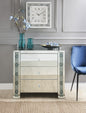 Sonia Mirrored & Faux Agate Console Cabinet (Assembled)