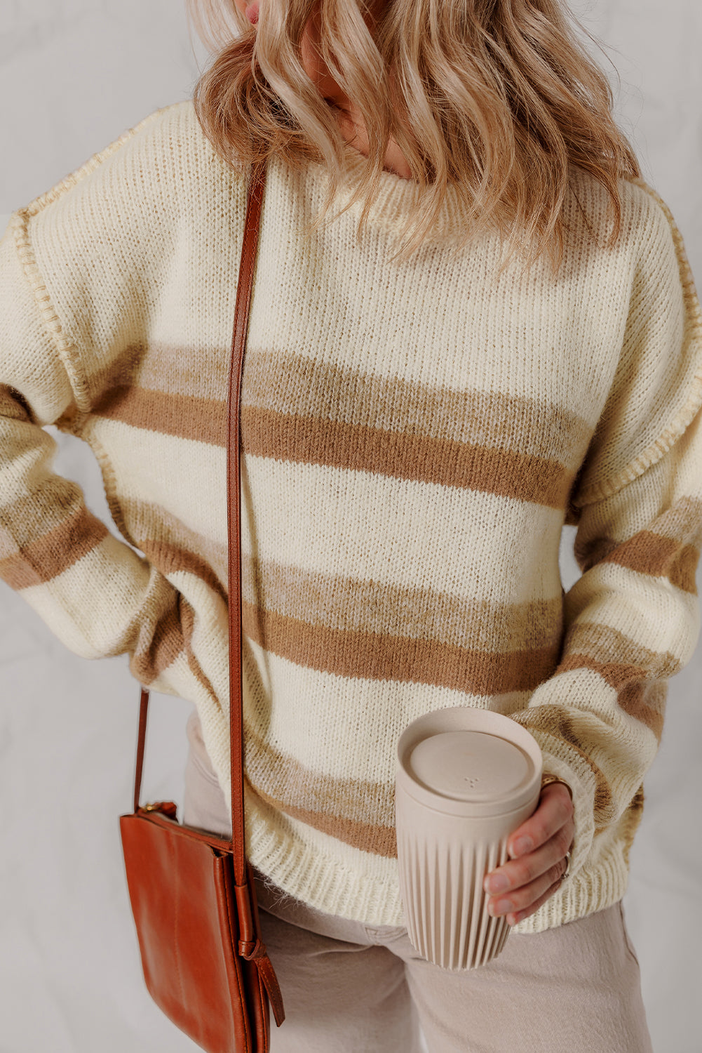 Elizabeth Shoulder Knit Baggy Sweater