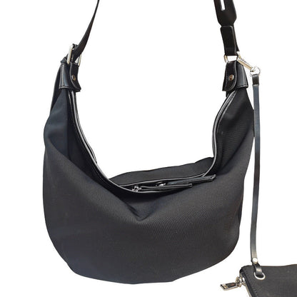 Slouch purse Crossbody, Casual bag Female, Zebra pattern fabric shoulder bag, large capacity hobo bag 2 in 1