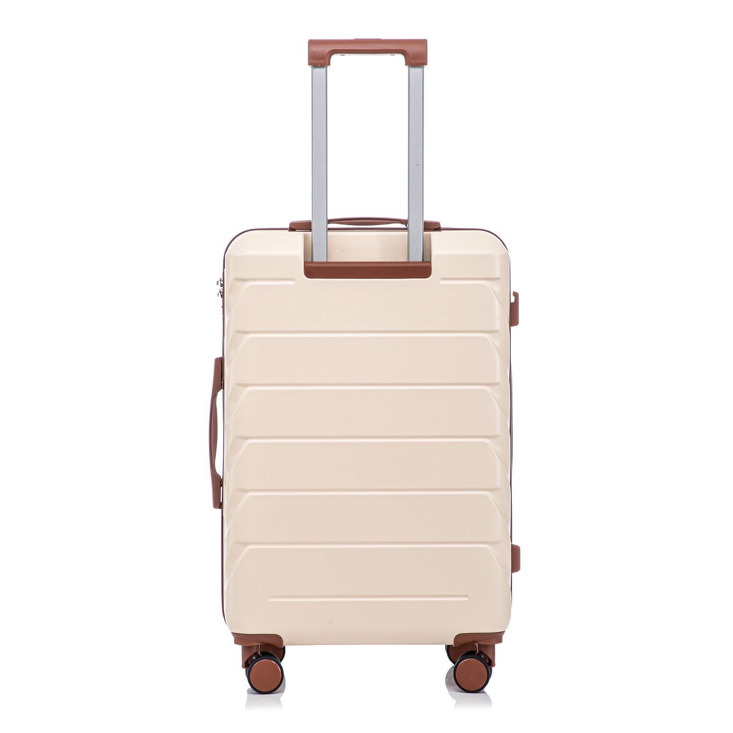 3-Piece ABS Spinner Wheel Luggage Set 20"/24"/28" Beige