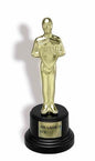 Gold Plastic Award Trophy Statue Prop