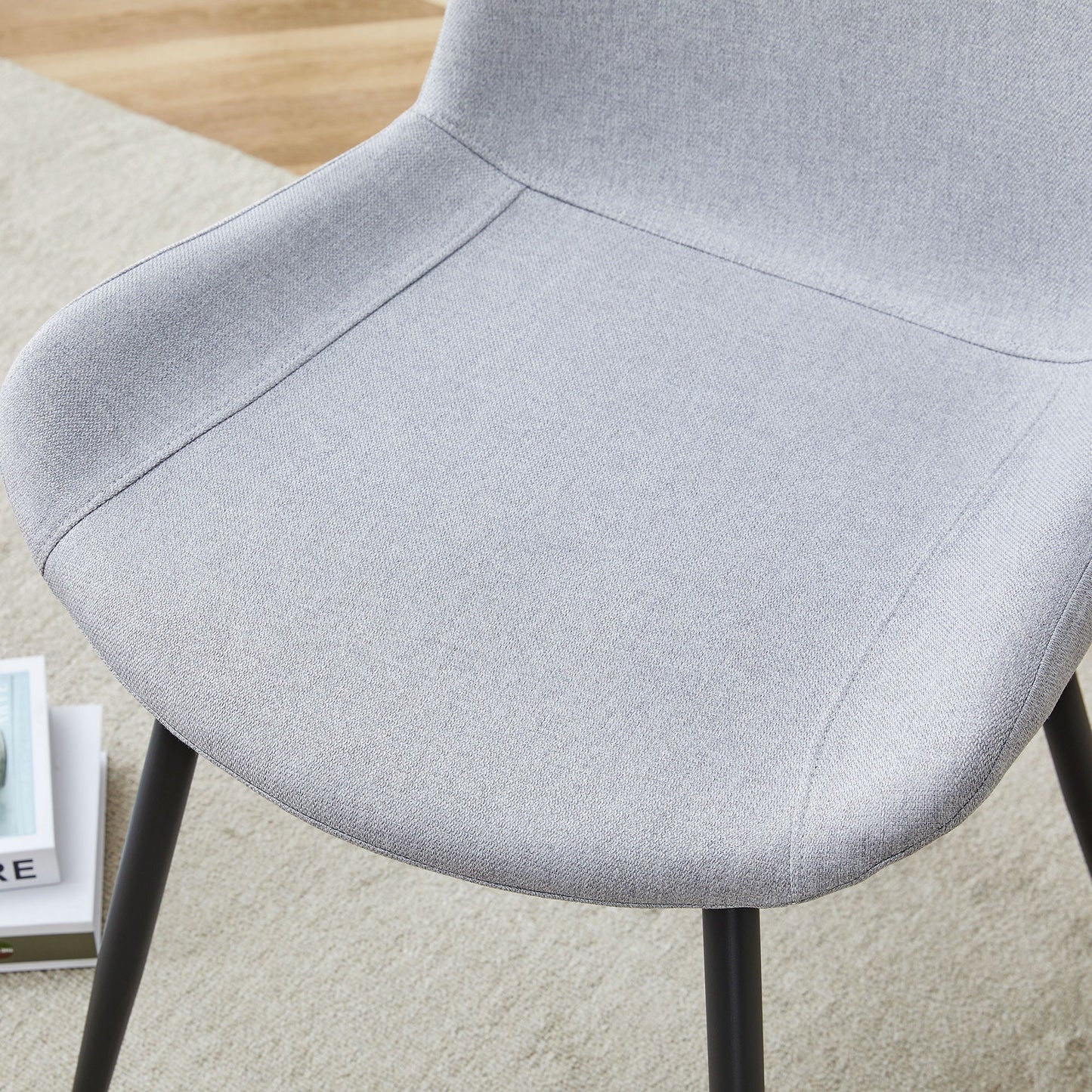 Modern Medieval Style Restaurant Cushioned Chairs With Suede Backrests