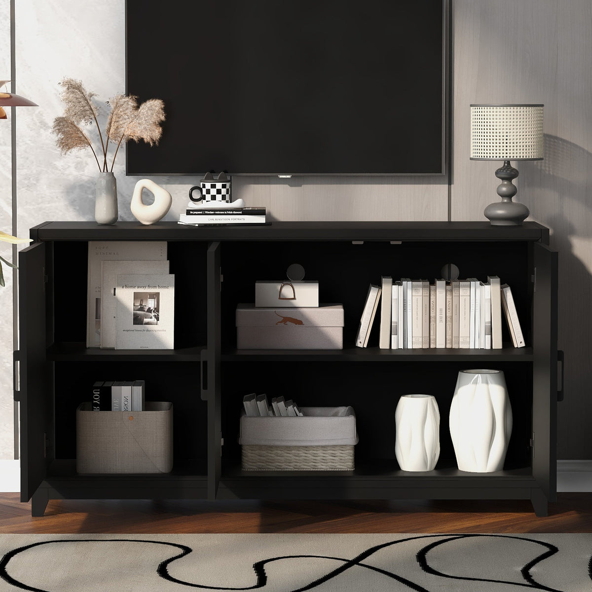 Vibe Haus TV Stand for TVs Up to 65 Inches