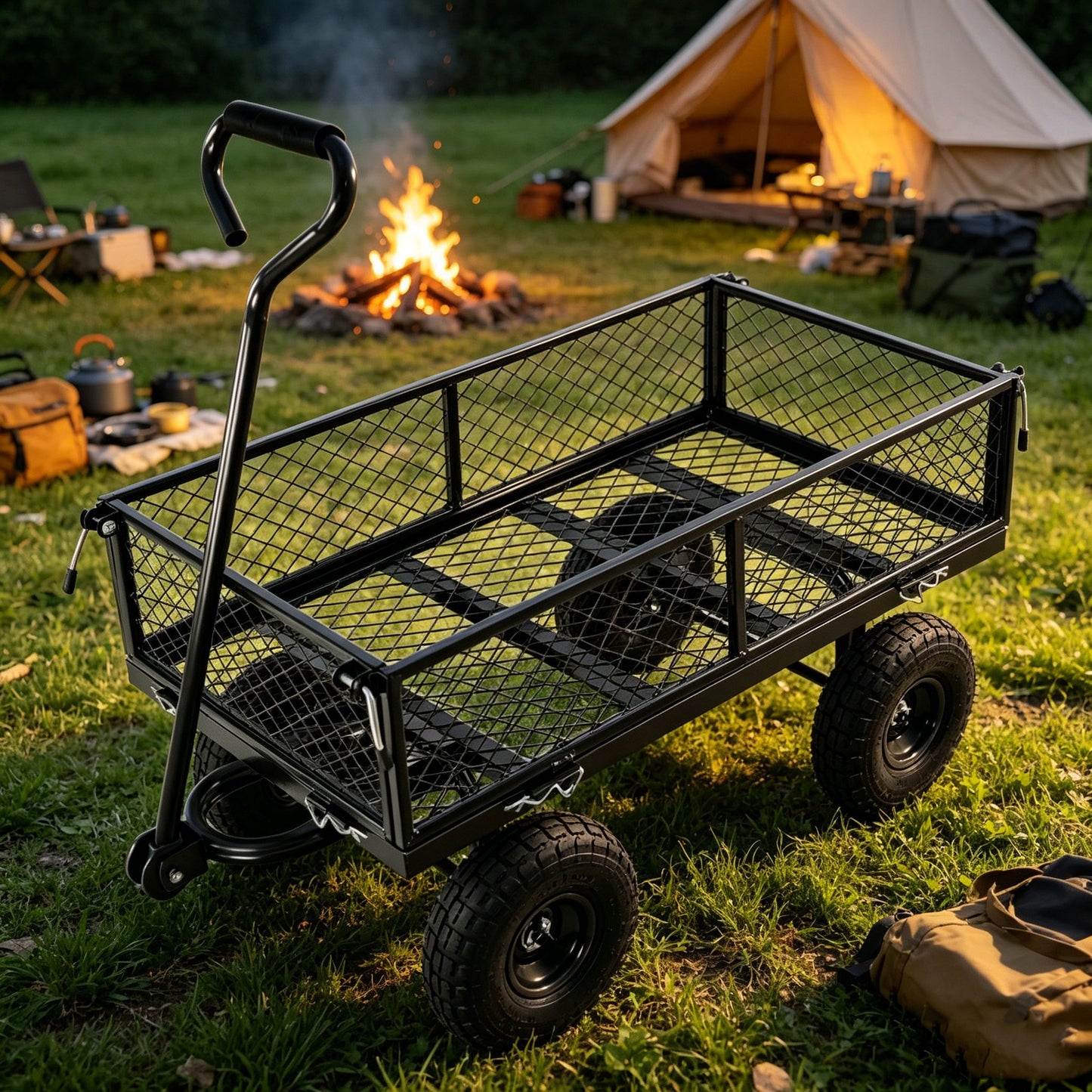 Wagon Cart Garden Cart Trucks Make It Easier to Transport Firewood