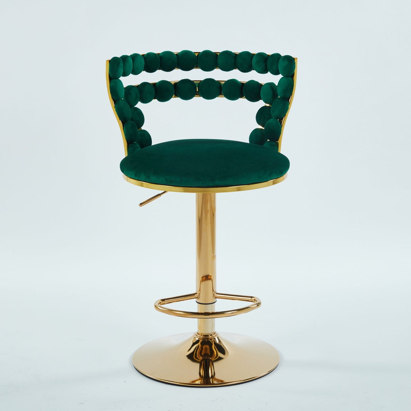 Modern Bar Chair With Iron Tube Legs, Soft Cushions And Comfortable Backrest (Set of 2)