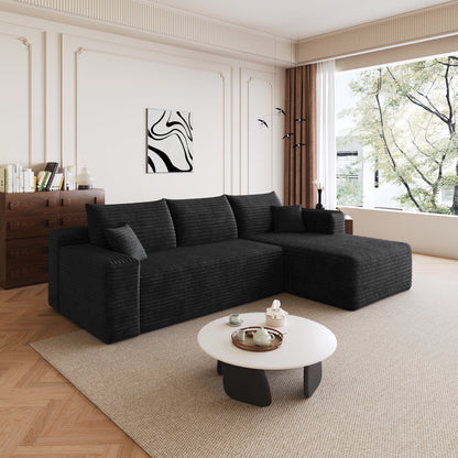 95" Cloud Sectional Sofa, Modern Minimalist Upholstered Couch