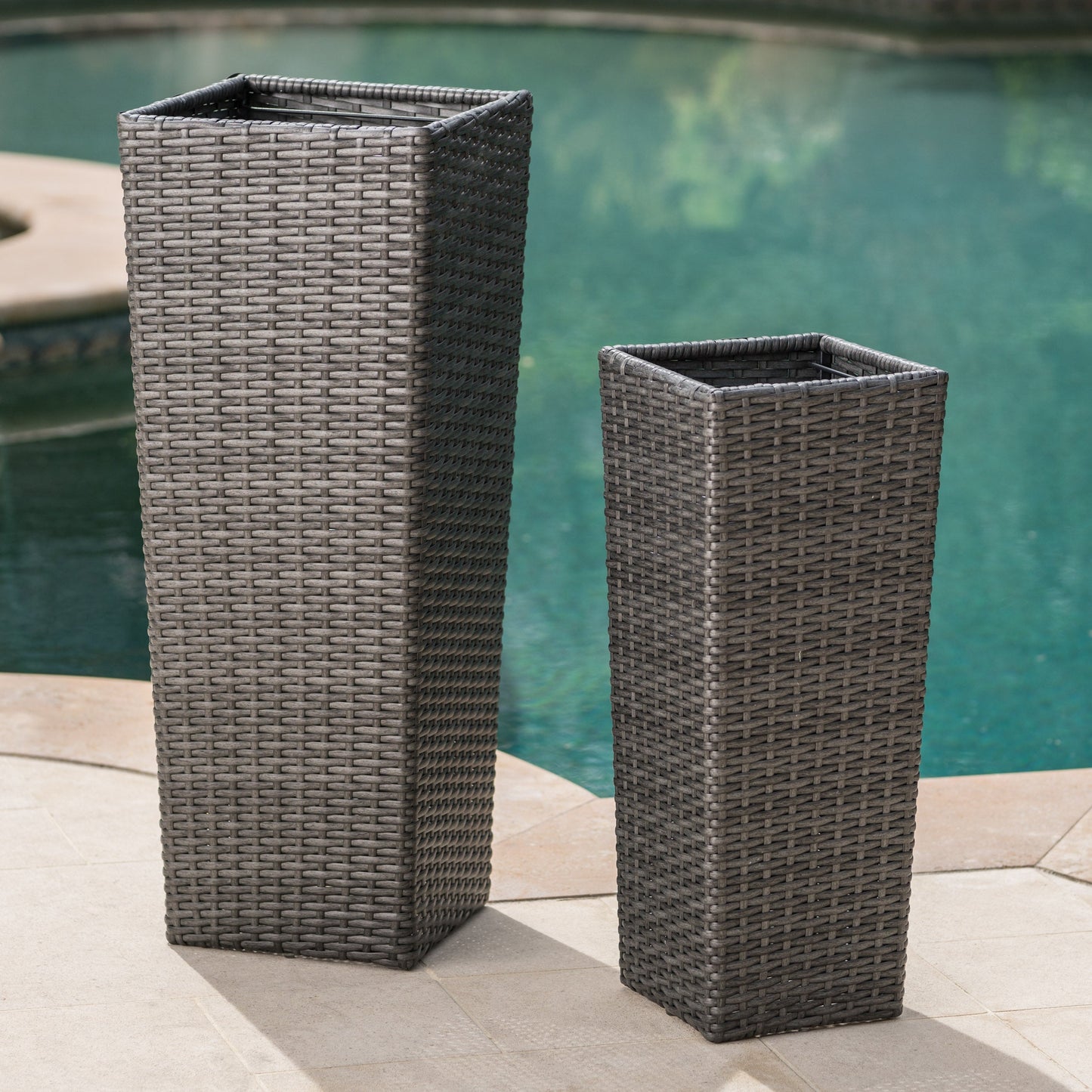 Rattan Flower Pot Set
