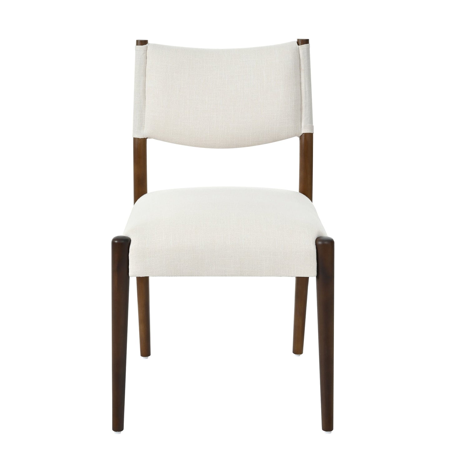Modern Dining Chair with Thick Seat Cushion and Solid Wood Legs, Set of 2