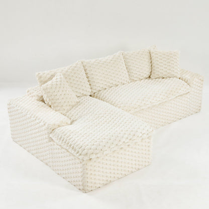 Modular Sofa, Convertible Twin Seat With Chaise Lounge