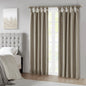 Twist Tab Total Blackout Window Curtain Panel Pewter 50x95
