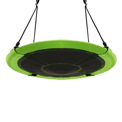 40 Inch Flying Saucer Tree Swing Indoor Outdoor Play Set-Green