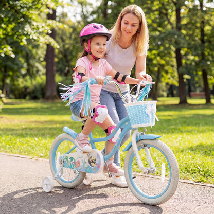 Kids Bike 12-20 Inch with Training Wheels & Basket