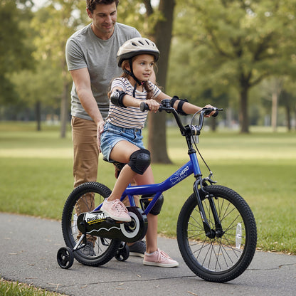 Kids Bike 14-Inch with Removable Training Wheels Navy