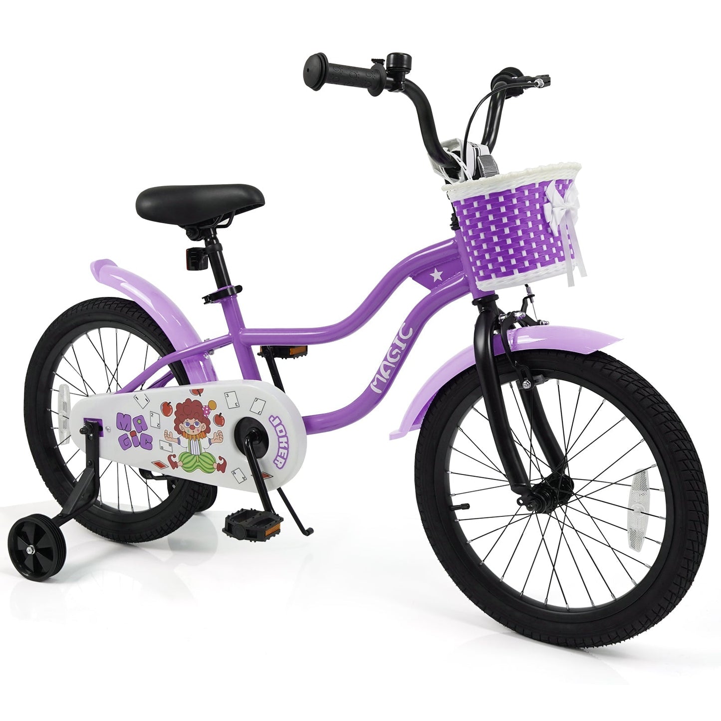 Kids Bike with Training Wheels 12-18 Inch - Purple