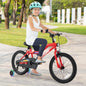 18 Inch Kids Bike with LED Lights Adjustable Carbon Steel Bicycle for 4-8 Years Old-18 inches