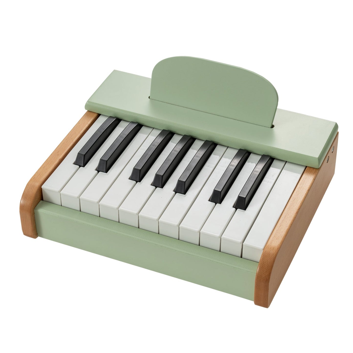 18-Key Wooden Piano for Kids with Music Stand
