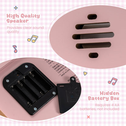 18-Key Wooden Piano for Kids with Music Stand