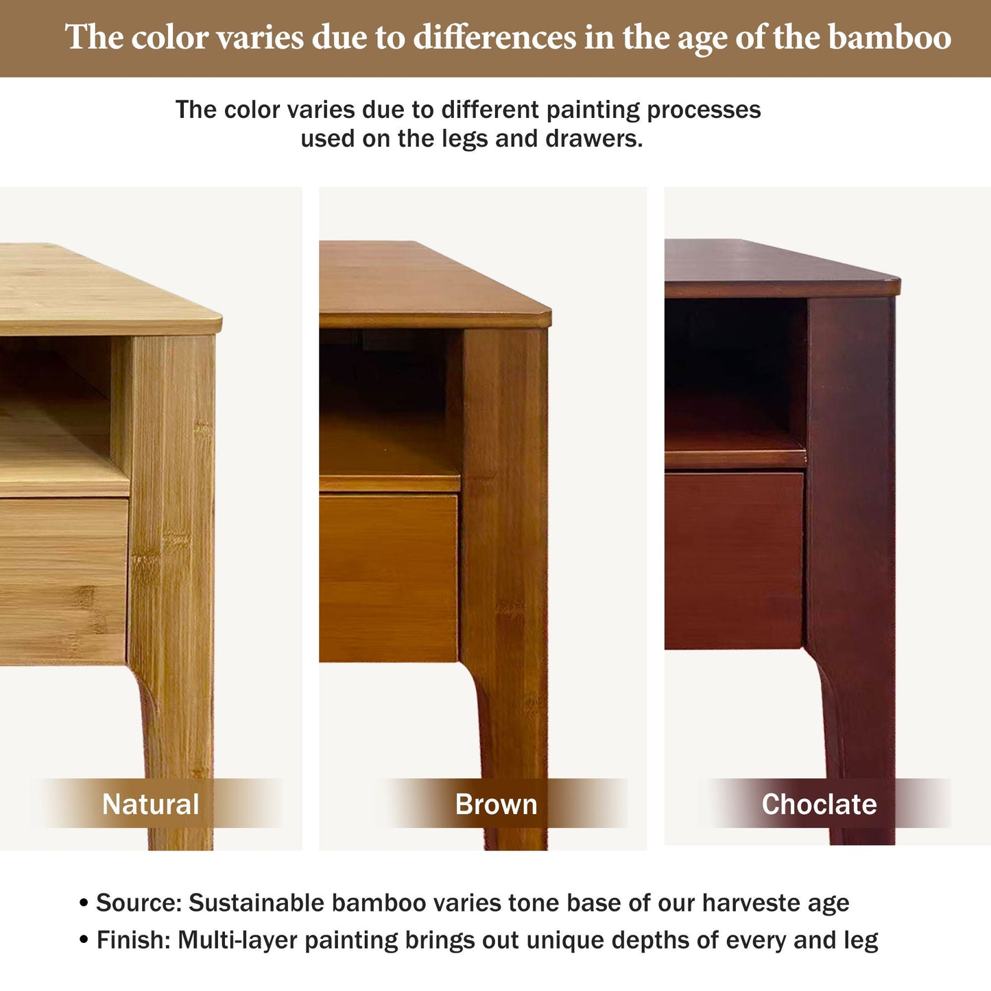 Nightstand With Drawer And Open Shelf - Brown