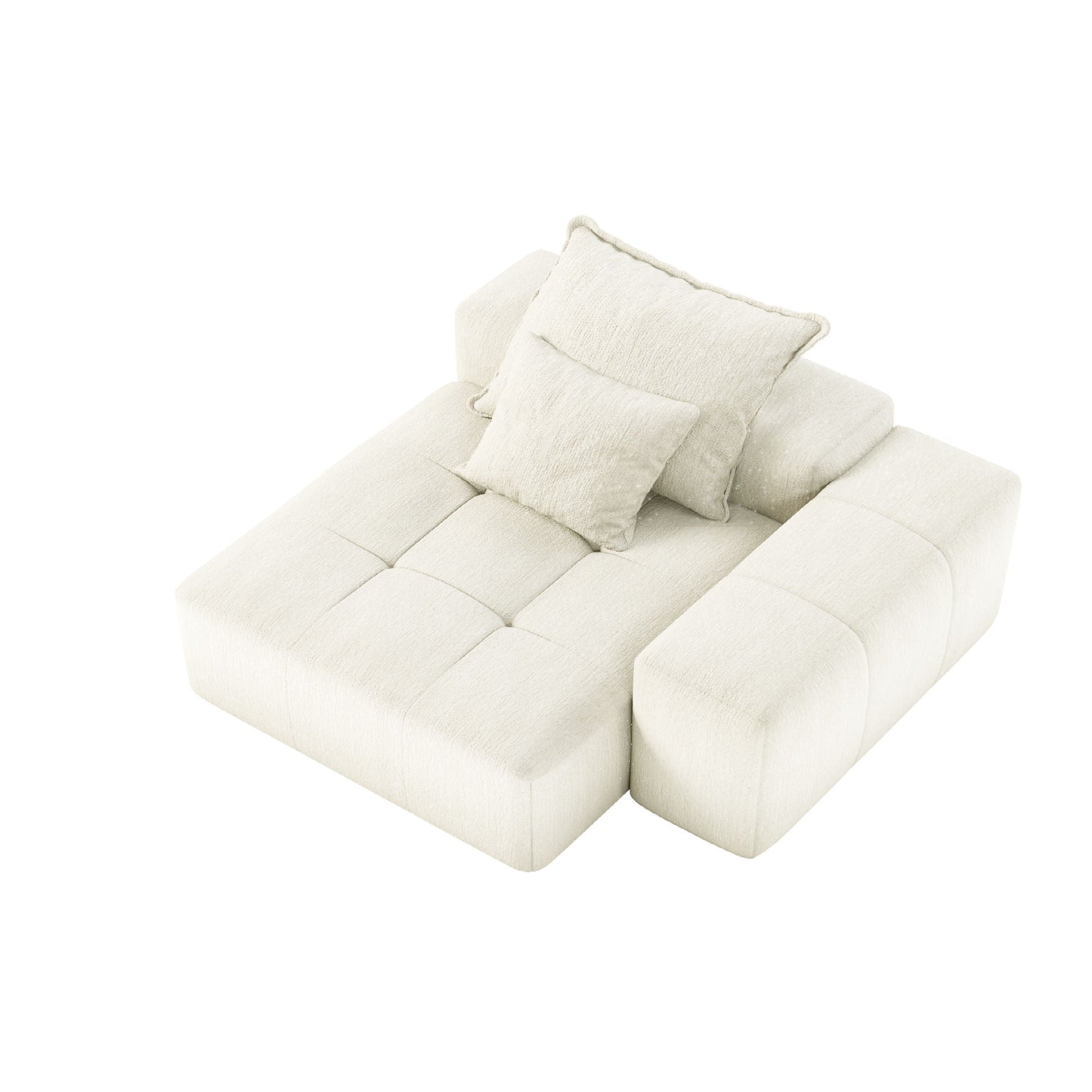 Modern Oversized Modular Sectional Sofa with Sparkling Chenille Fabric