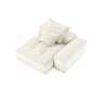 Modern Oversized Modular Sectional Sofa with Sparkling Chenille Fabric