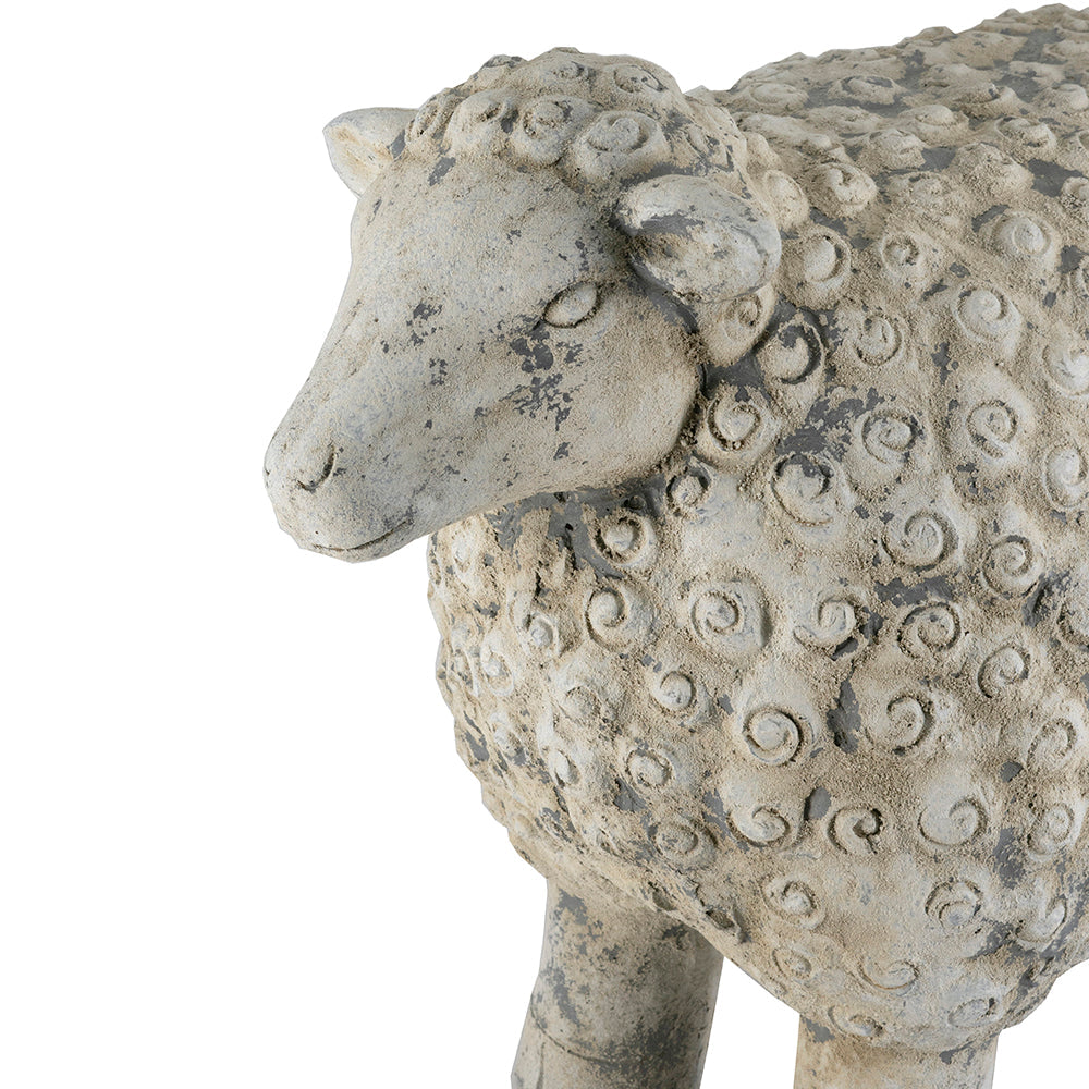25.5x13x18" Magnesium Sheep Figurine with Weathered Finish