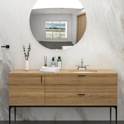 Elegant Ceramic Oval Undermount Bathroom Sink With Overflow