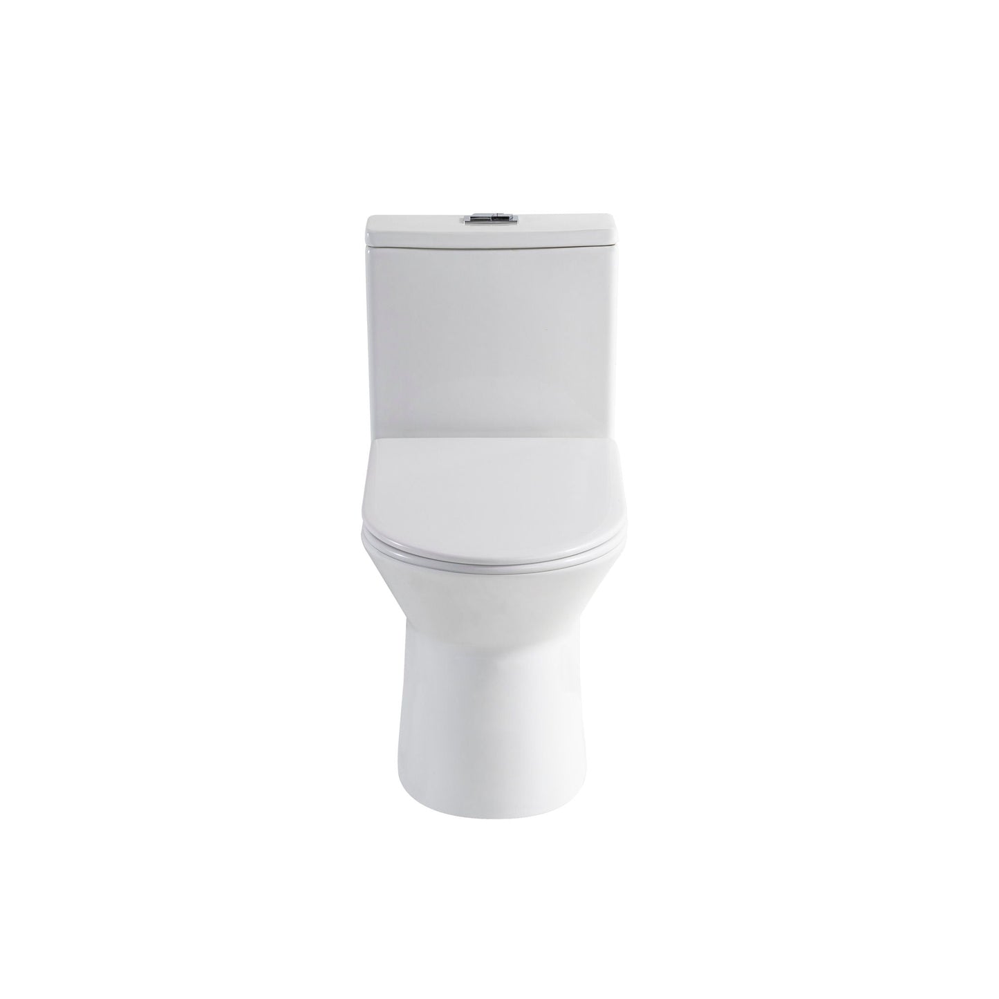 1 Piece Toilet With Dual Flush & Rimless Bowl - Glossy White