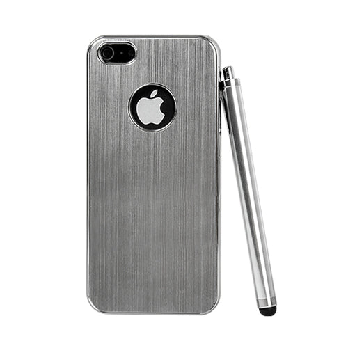 Silver Brushed Aluminum Chrome Hard Case for iPhone 5
