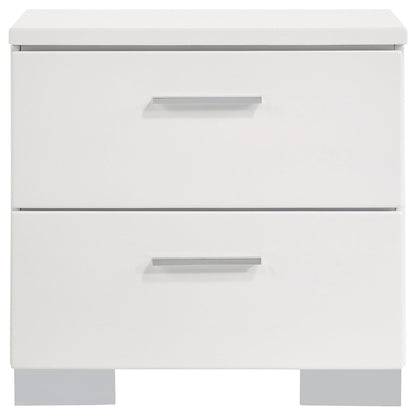 Felicity 4-piece Queen Bedroom Set White High Gloss
