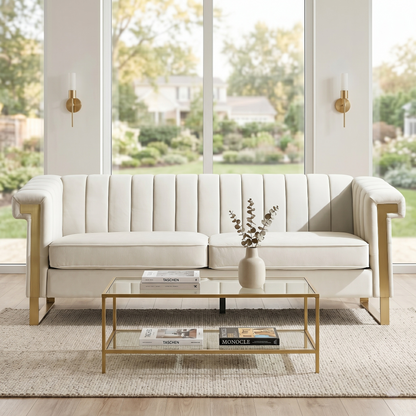 FX-P81-CW2 Modern Velvet Sofa