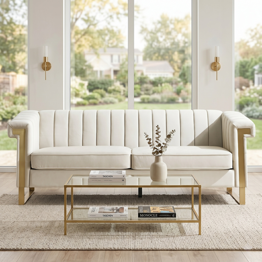 FX-P81-CW2 Modern Velvet Sofa