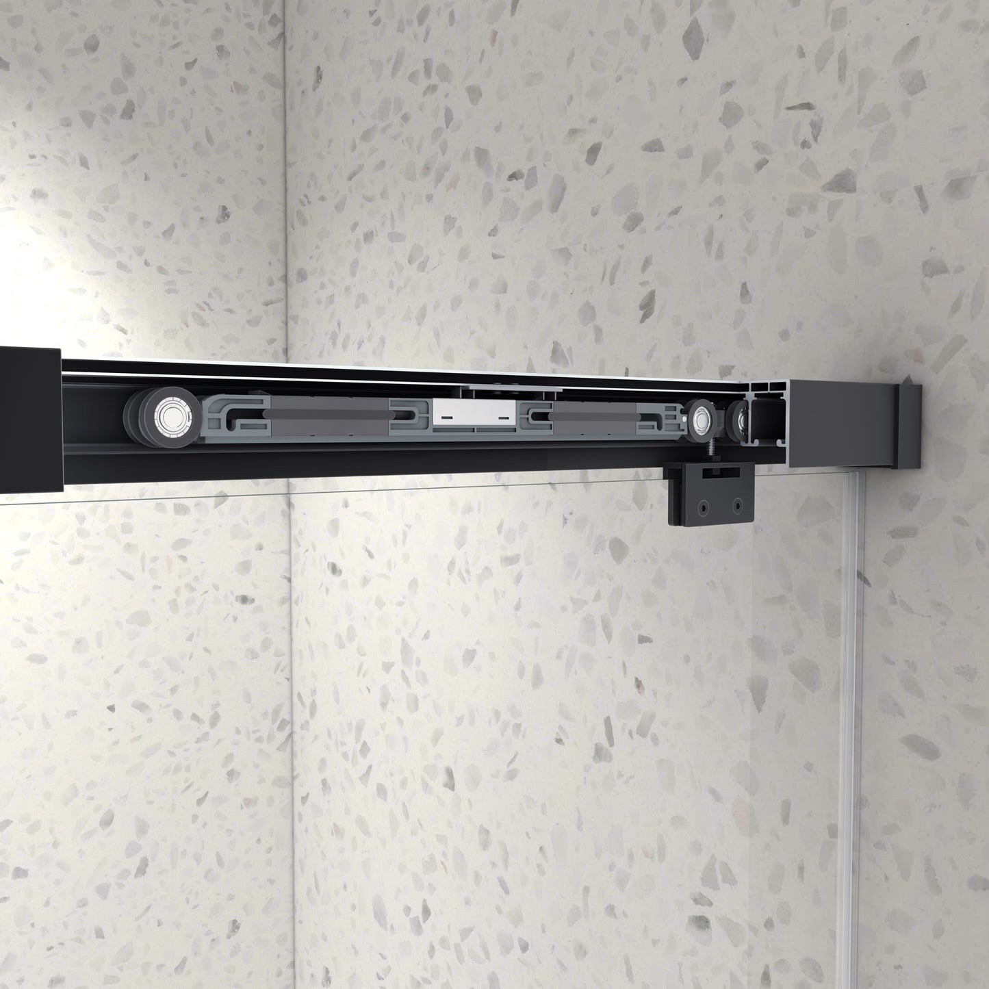 5476 Inch Frameless Double Sliding Matte Shower Door