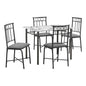 5 Pieces Dining Table Set, Small, Rectangular
