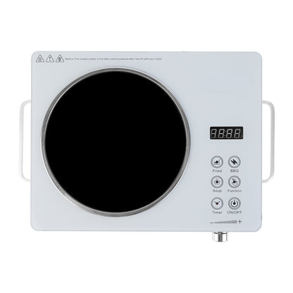3500W Single Ceramic Electric Cooktop with 12 Power Levels & Timer